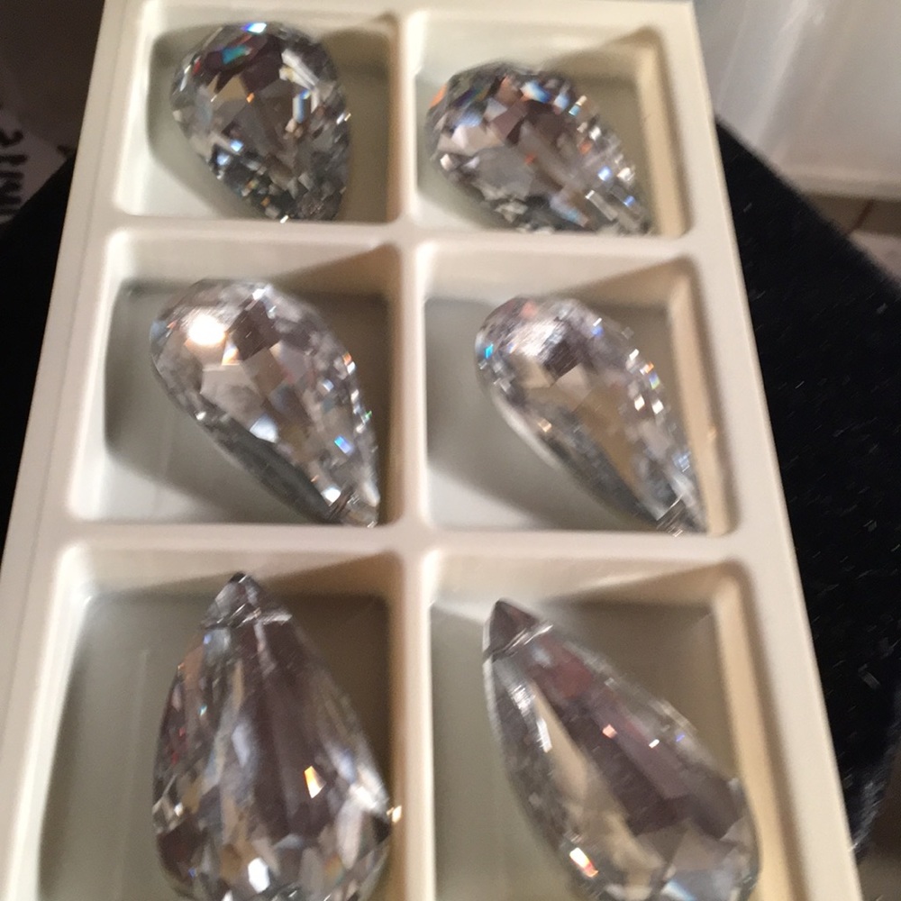 Crystal drops with hole at top. Craft or jewelry